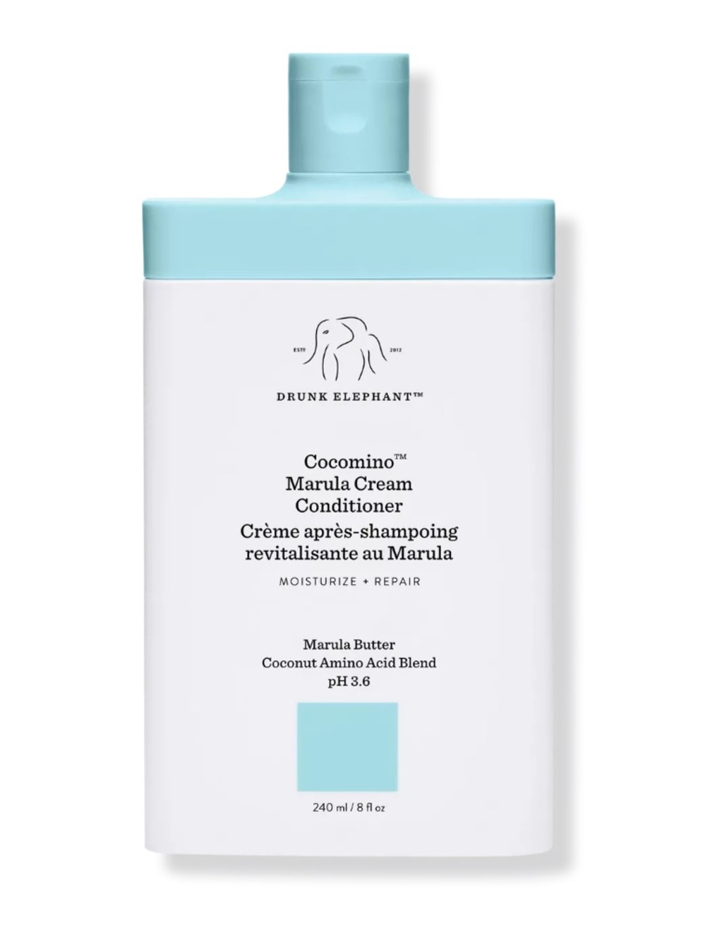 NWT Drunk Elephant Cocomino Marula Cream Conditioner (Moisture/Repair) 8 oz.